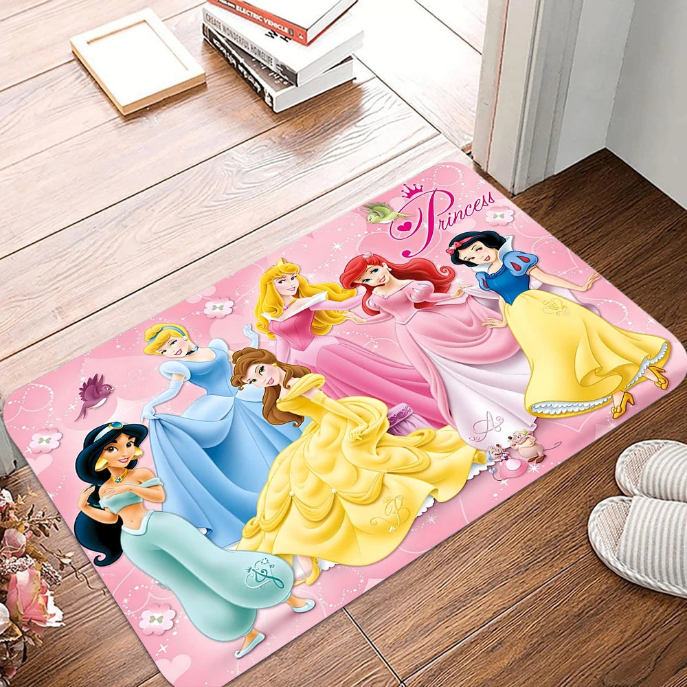 Navak Carpet Daily Picks Fußmatte mit Cartoon-Motiv „Disney Princess“, für den Eingang, rutschfeste Fußmatte, waschbar, für Küche, Flur, Badezimmer, Badematten