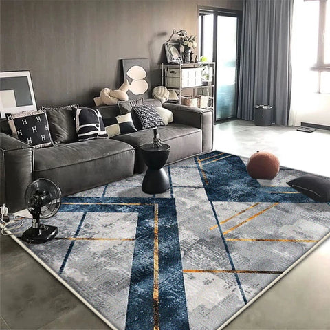 Navak Teppich, nordischer moderner Teppich für Wohnzimmer, geometrische Dekoration, Heimsofa, weiche große Teppiche, rutschfest, Schlafzimmer, Lounge, Plüsch-Bodenmatte, weich