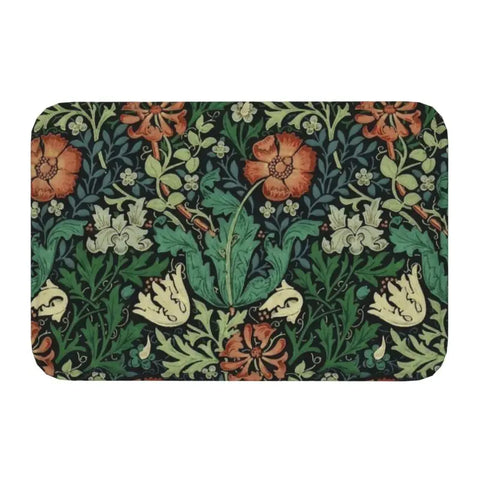 Navak Teppich Custom William Morris Compton Floral Jugendstil Muster Fußmatte Bad Tür Bodenmatte Textil Muster Toilette Teppich Teppich Footpad