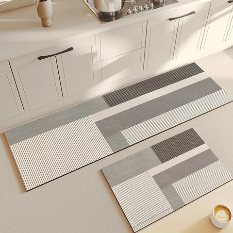Navak Carpet Anti-Rutsch-Küchenbodenmatte, Wasserabsorbierender Teppich, Teppich mit modischem Muster, Multifunktionale Türmatte, Badezimmerbodenmatte