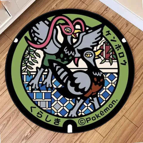 Navak Carpet NEU Tägliche Auswahl Kawaii Pokemon Teppich für Wohnzimmer Dekor Lounge Balkon Sofa Matte Schlafzimmer Weicher Teppich Drehstuhl Matte Kinder Geschenk