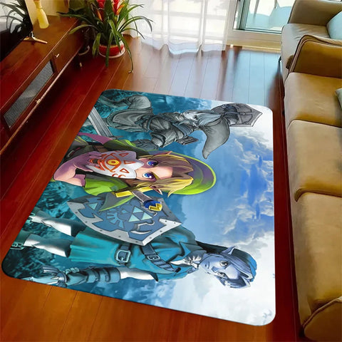 Navak Carpet The L-Legend of Z-elda Majora's Mask Area Rug Gaming Rug Videospiel-Teppich Teppiche für Wohnzimmer Home Decor Rug Rutschfeste Bodenmatte