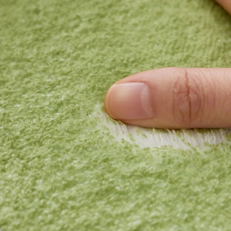 Navak Teppich, moderne minimalistische Teppiche für Wohnzimmer, leichtes Luxus-Schlafzimmerdekor, grüner Teppich, runde Loungematte, Zuhause, flauschiger weicher Plüschteppich
