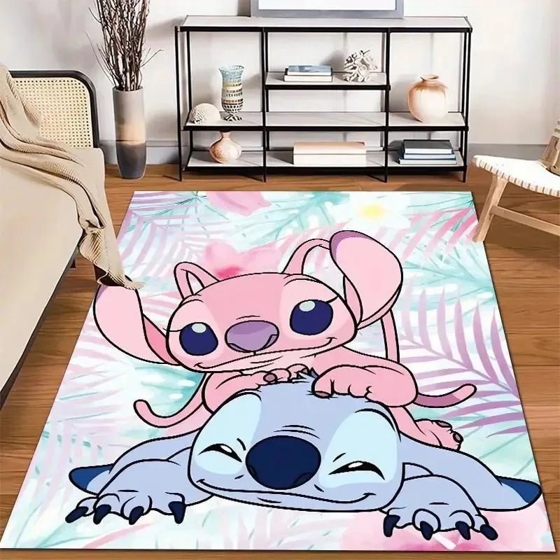 Navak Carpet Daily Picks Stitch Cartoon HD Printed Carpet Rug for Living Room Bedroom Decoration Picnic Camp Kitchen Carpet Crawling Carpet Mat
