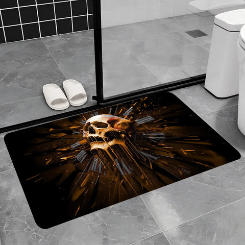 Navak Teppich Dark Horror Skull Anime Bodenteppich Nordischer Stil Home Fußmatte Badezimmer-Toilettenmatten Schlafzimmer Nachttischmatten