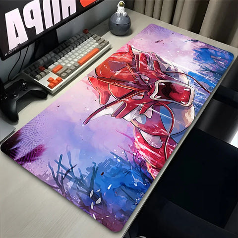 Navak Carpet Huge Waves Japan Anime Mouse Pad Laptop G-gyarados Red Sun Clouds Mousepad PC P-pokemons Keyboard Rug XXL Desk Mat Gaming Carpet