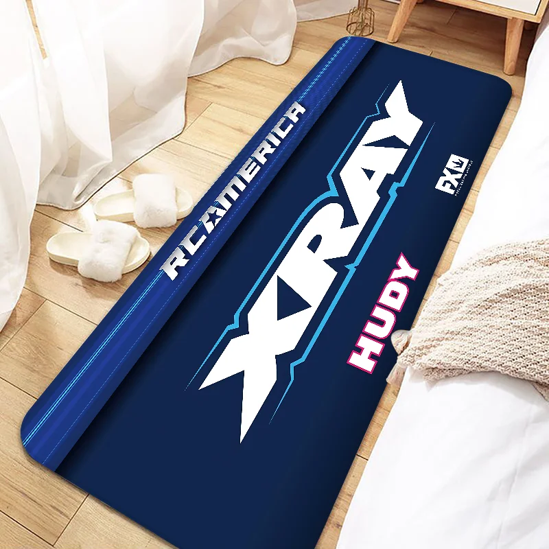 Navak Carpet Fußmatte mit XRAY-Rennwagen-Logo, rutschfest, waschbar, Bodenteppich für Küche, Wohnzimmer, Eingangsbereich, Flur, Badezimmer, Fußmatte, Heimdekoration