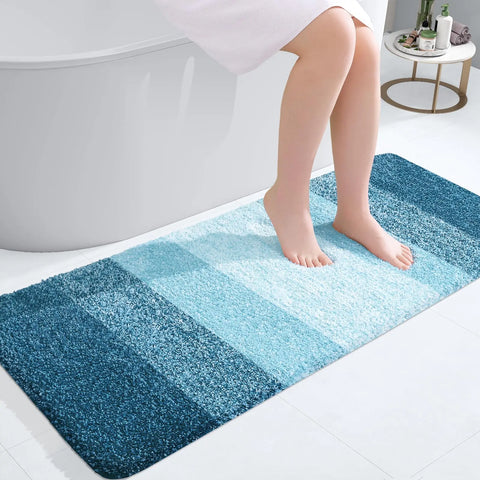Navak Carpet Kitinjoy Badezimmerteppich, extra weich, saugfähig, Mikrofaser, rutschfest, Plüsch, zottelig, maschinenwaschbar, Badezimmerteppich