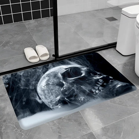 Navak Teppich Dark Horror Skull Anime Bodenteppich Nordischer Stil Home Fußmatte Badezimmer-Toilettenmatten Schlafzimmer Nachttischmatten