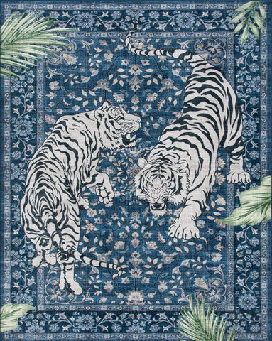 Navak Teppich, Dschungel-Tiger-Teppich für Wohnzimmer, Dekoration, Schlafzimmer, Nachttisch, weicher Fußteppich, Freizeit, Balkon, Bodenmatte, Couchtischmatte, Fußmatte, Geschenk