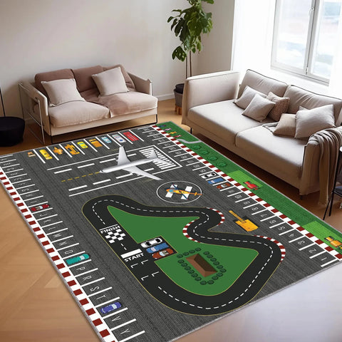 Navak Carpet Runway Airport Decor Rug Plane Apron Rug Kids Room Rug Boys Room Decor Playing Mat Birthday Gift Popular Area Floor Rug
