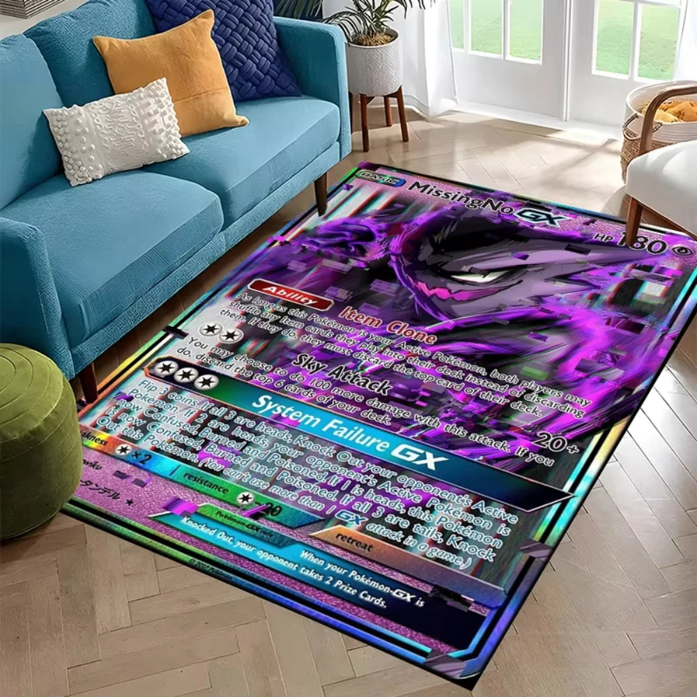 Navak Carpet Daily Picks Gengar-Spielkarten-Teppich für Gaming-Zimmer-Dekoration, Schlafzimmer, weicher Teppich, Wohnzimmer-Teppich, Männerhöhle, ideales Geschenk