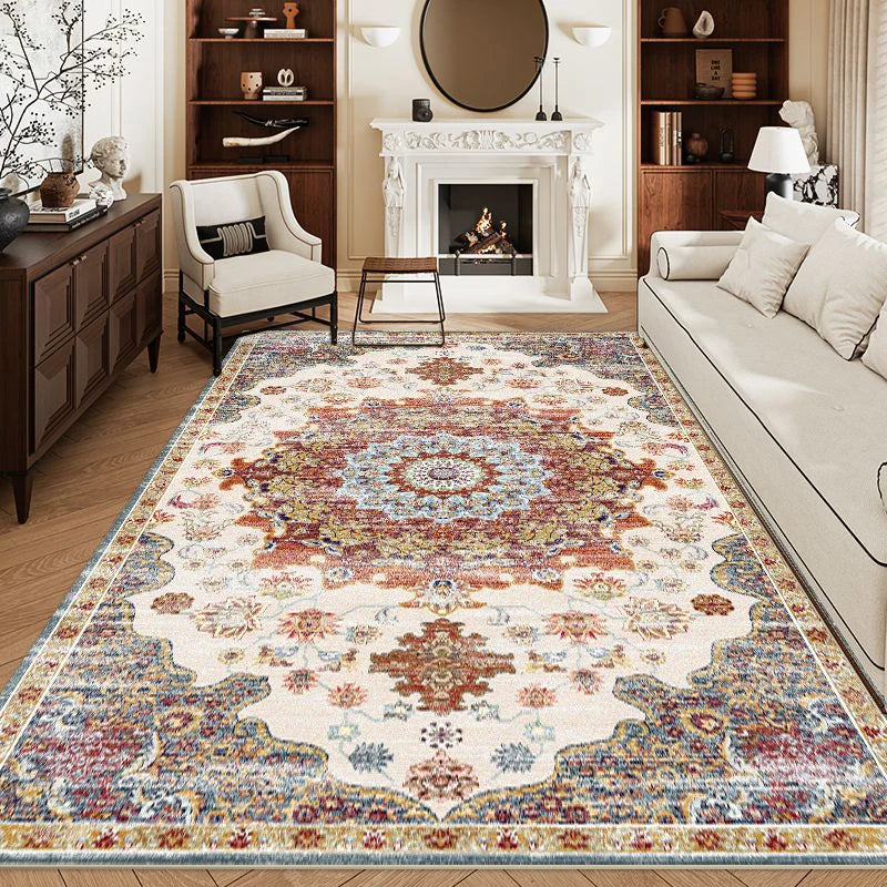 Navak Carpet Bohemian Style Rugs for Bedroom Large Carpet Living Room Decoration Retro Carpet Fluffy Soft Lounge Floor Mat Thickend Plush Rug