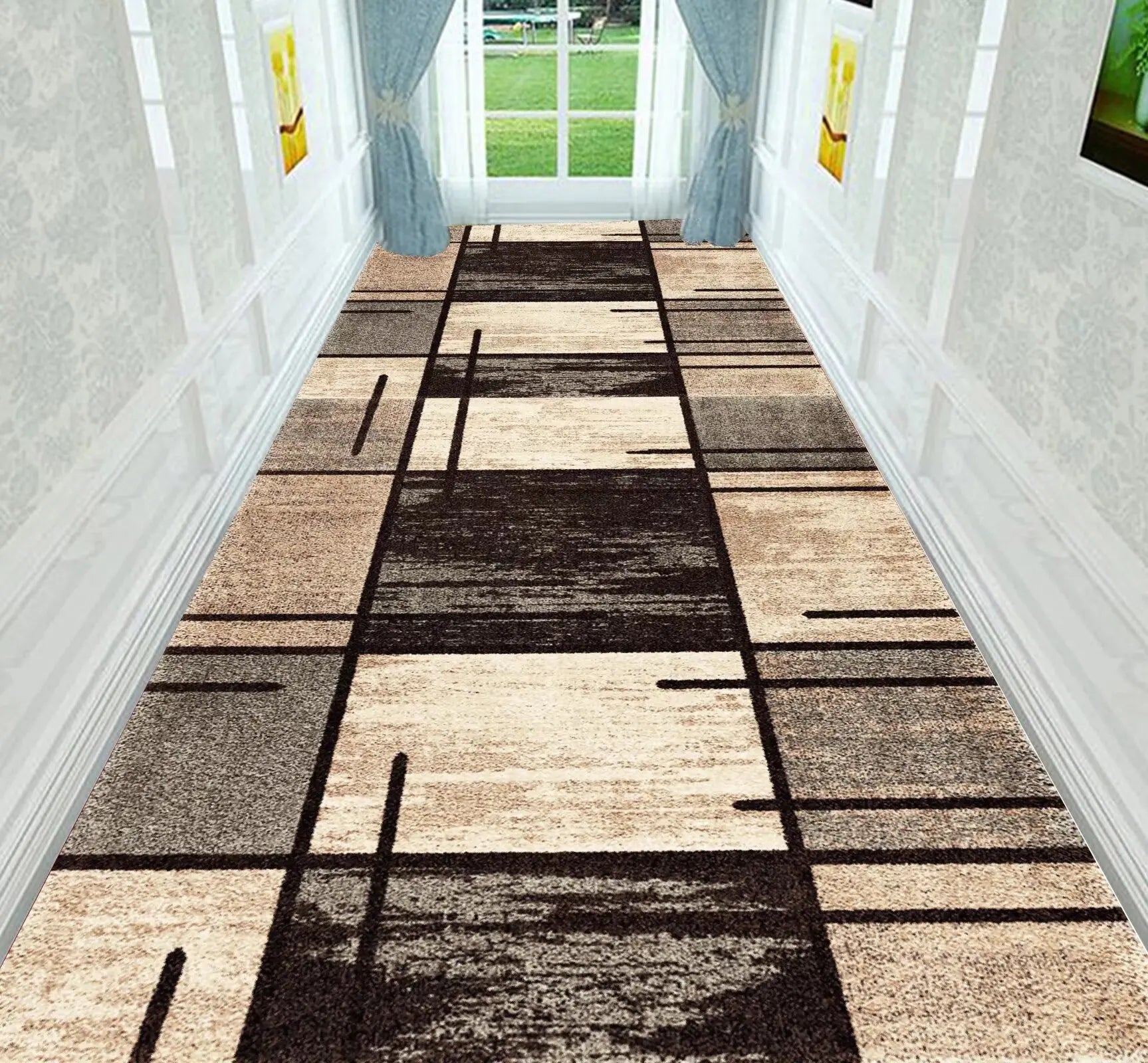 Navak Teppich Nordische Moderne Villa Langer Korridor Teppichläufer Flur Durchgang Haus Große Teppiche Treppe Bequeme Langlebige Waschbare Bodenmatte
