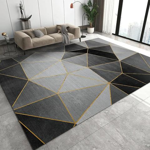 Navak Carpet Exclusive Picks Nordischer geometrischer Luxus-Schlingenflor-Teppich – waschbare Matte für Flur, Airbnb, Schlafzimmer, Büro, Heimdekoration