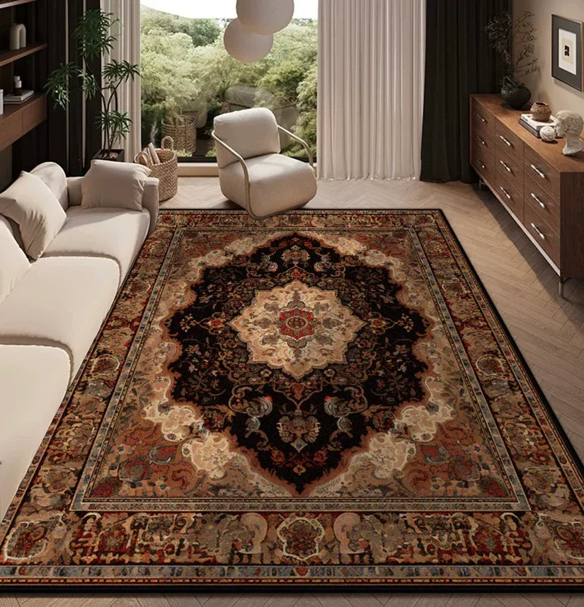 Navak Teppich, Teppich für Wohnzimmer, persische Retro-Dekoration, Zuhause, Schlafzimmer, Nachttisch, weiche, rutschfeste Matte, Boden, Lounge, leicht zu reinigen, flauschiger Plüschteppich