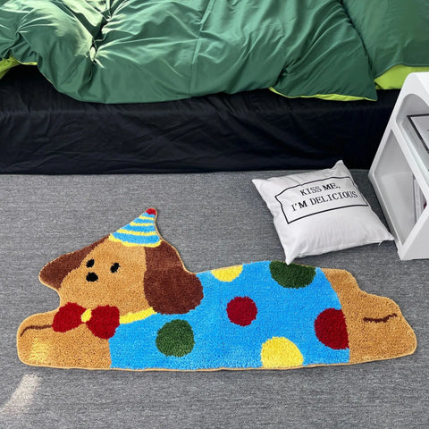 Navak Carpet Exclusive Picks 1 Stück Cartoon-Tier-Dekorationsteppich Schlafzimmerteppich Flauschiger Nachtvorleger Kunstkaschmir-Bodenmatte Weiche Anti-Rutsch-Badematte