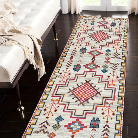 Navak Carpet Exclusive Picks Böhmischer Flurteppich, geometrisches Muster, Kristall-Samt-Bodenmatte, Eingang, Küche, Treppe, langer Teppich, Heimdekoration
