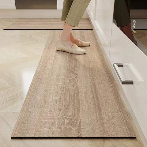 Navak Teppich, Küchen-Bodenmatte, wasserdicht, rutschfest, Vinyl-Teppich, PVC-Küchen-Lederteppich, Cartoon-Teppiche mit Holzmaserung, Alfombras De Cocina