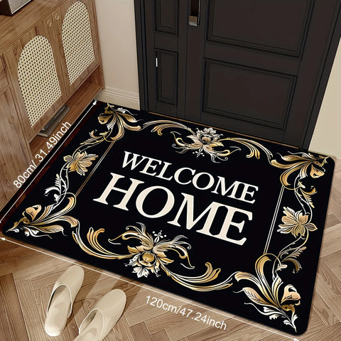 Navak Carpet „Welcome Home“-Fußmatte, langlebig, rutschfest, für den Eingangsbereich, perfekt für den Innen- und Außenbereich, verleiht Ihrem Türrahmen einen einzigartigen Charme