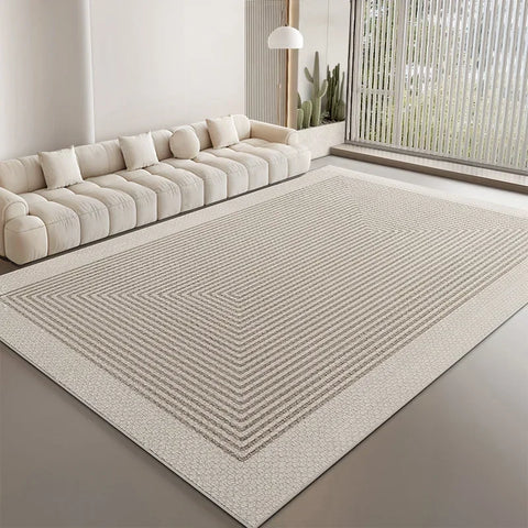 Navak Carpet Exclusive Picks Cremefarbener Schlafzimmerteppich, schlichter Bett-/Tischkissenteppich, leichter Luxus-Wohnzimmerteppich, komplettes Sofa, Kaffee, Heimdekoration
