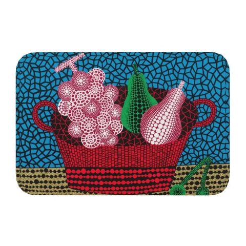 Navak Carpet Custom Yayoi Kusama Abstrakte Malerei Fußmatte Rutschfeste Eingangsbereich Badezimmer Küche Tür Bodenmatte Garage Teppich Fußpolster
