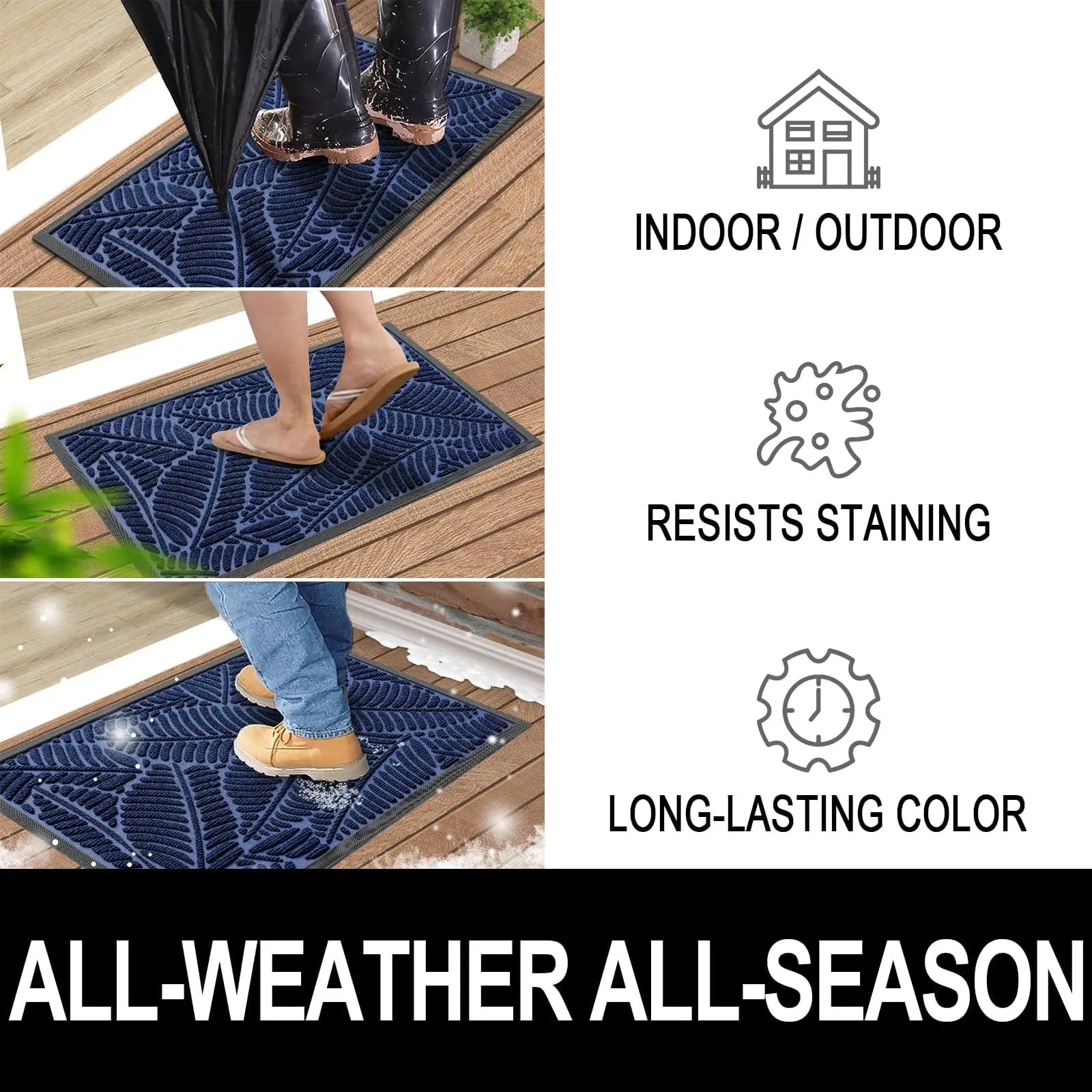 Navak Carpet Olanly Fußmatten Indoor Outdoor Schmutzfänger Rutschfeste Eingangsmatte Waschbare Matten Für Eingangsbereich Haustür Garten Fußmatten Teppiche