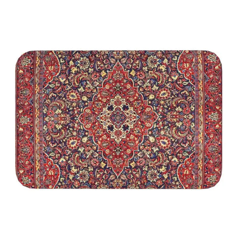 Navak Teppich, blau, antik, persischer Isfahan-Seidenteppich mit Tieren, Eingangsmatte, Stammes-Ethno-Blumenmuster, Badematte, Teppich