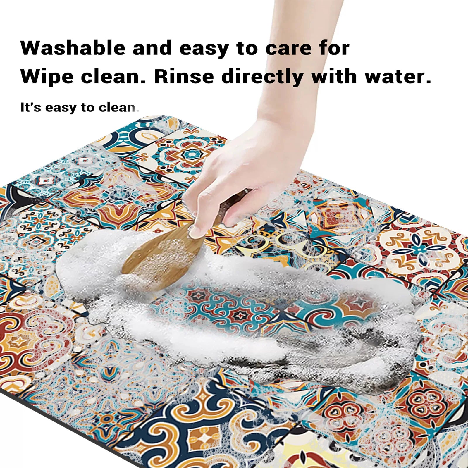 Navak Teppich, super saugfähige Küchenmatte, wasserdicht, lange Fläche, Küchenteppich für Wohnzimmer, Schlafzimmer, Fußmatte, Flurteppich, Fußmatte, waschbar