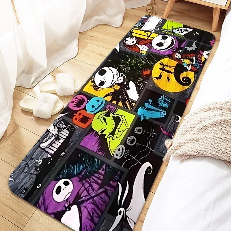 Navak Carpet Jack Skellington Fußmatte für den Eingangsbereich, rutschfeste Fußmatte, waschbar, Küchenteppich, Wohnzimmer, Flur, Badezimmer, Badematten