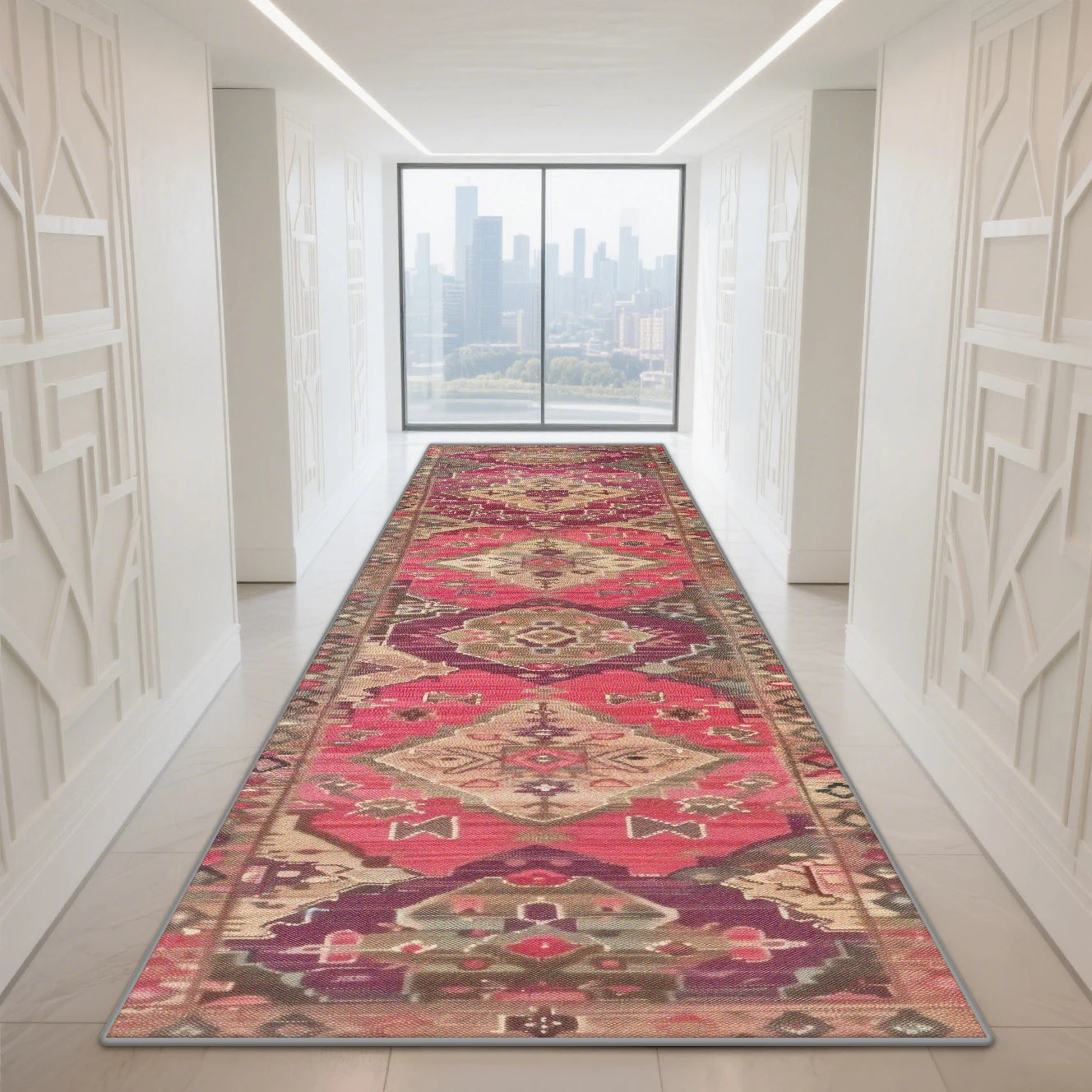 Navak Carpet Morocco Hall Corridor Carpet Non-slip Washable Home Runner Stairway Rug Outdoors Aisle The Long Corridor Mat Customizable Lobby