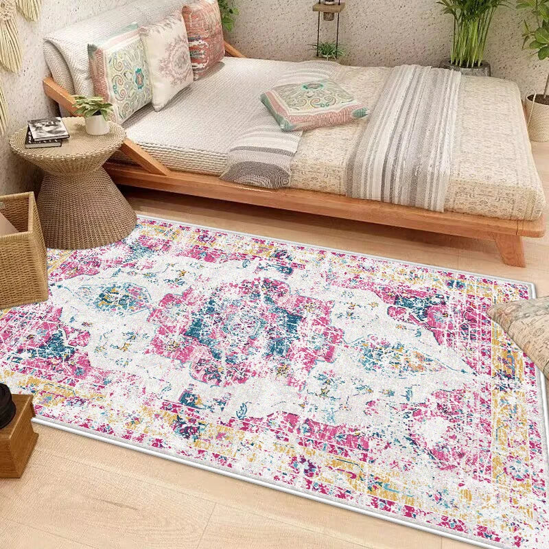 Navak Carpet Light Luxury Boho Decorative Rug for Living Room Decoration Home Bohemian Bedroom Carpet Washable Large Rug Persian Floor Mats