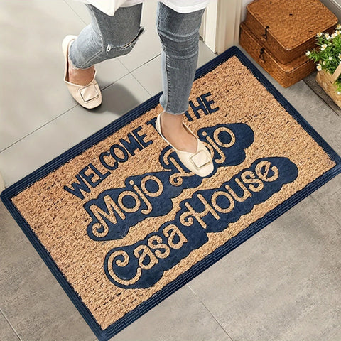 Navak Carpet 1 Stück Polyester-Fußmatte, Willkommen im Mojo Dojo Casa House, rechteckige Eingangsmatte, maschinenwaschbar, für Schlafzimmer und Wohnzimmer