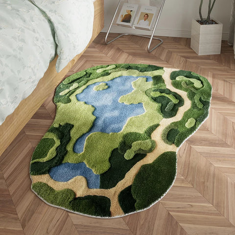 Navak Teppich, nordischer Stil, Schlafzimmer-Dekor, Teppich, Zuhause, flauschiger, weicher Teppich, unregelmäßige Formen, Teppiche für Wohnzimmer, dicke Plüsch-Bodenmatte am Bett