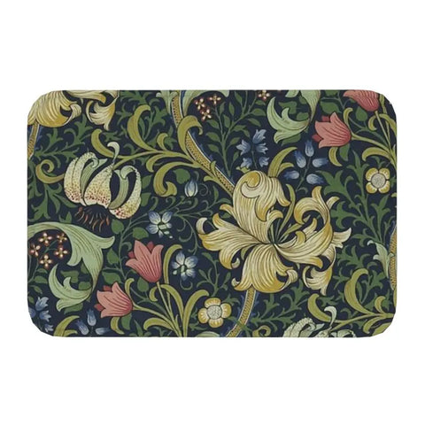 Navak Teppich Custom William Morris Compton Floral Jugendstil Muster Fußmatte Bad Tür Bodenmatte Textil Muster Toilette Teppich Teppich Footpad