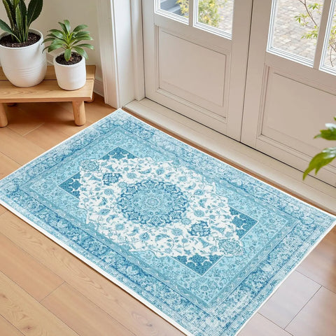 Navak Carpet Crystal Velvet Carpet Hellrosa Teppich für das Wohnzimmer, maschinenwaschbare Teppiche mit rutschfester Rückseite für Mädchenschlafzimmer, Cu