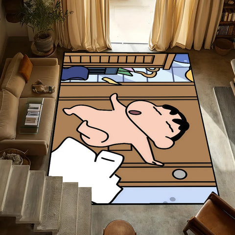 Navak Teppich, rutschfest, süß, C-chan, Küche, C-Crayon, S-Shin, Schlafzimmer, getufteter Teppich, Cartoon-Teppich, Zeit, lustig, Bad, Wohnzimmer, Eingangsdekoration