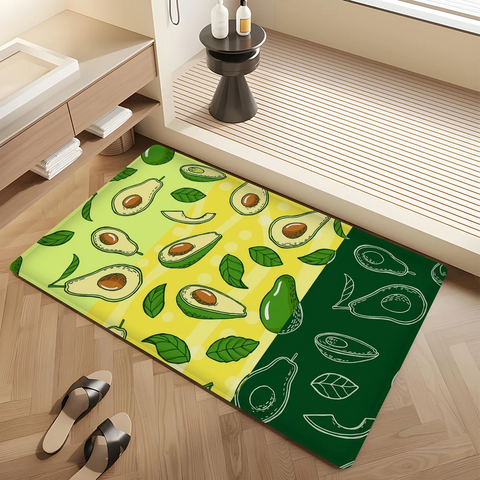 Navak Carpet Avocado Room Mats Retro Multiple Choice Living Room Kitchen Rug Non-Slip Welcome Rug