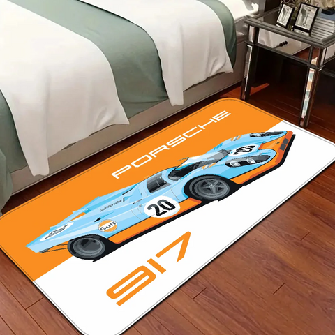 Navak Teppich G-Gulf Racing Auto Zimmer Matten er Anti-Rutsch Modern Wohnzimmer Balkon Bedruckt Willkommen Teppich