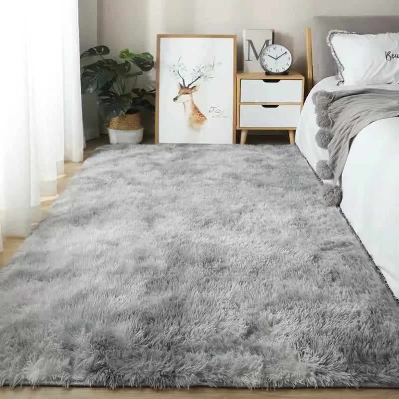 Navak Teppich, grauer Teppich für Wohnzimmer, Plüschteppich, Schlafzimmerboden, flauschige Matten, rutschfeste Heimdekor-Teppiche, weiche Samtteppiche, Kinderzimmerdecke