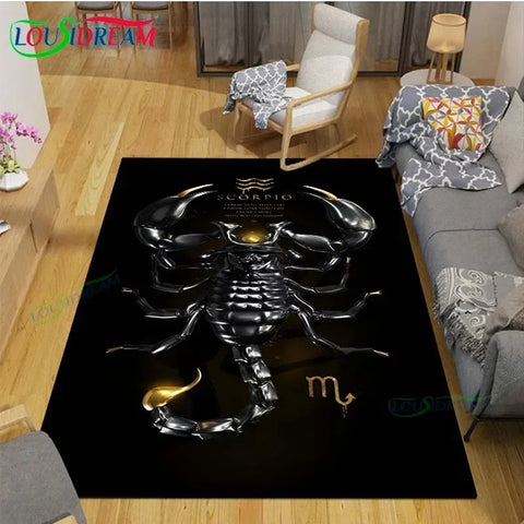 Navak Teppich, wunderschönes Sternbild Skorpion, Teppich für Wohnzimmer, Schlafzimmer, Nachttischmatte, modische Bodenmatte, Bereichsteppich, Fußmatte, Schlafzimmerdekoration