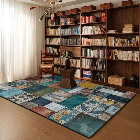Navak-Teppich, geometrisch, abstrakt, für Wohnzimmer, Dekoration, Heim, Arbeitszimmer, große Teppiche, Schlafzimmer, Nachttisch, waschbar, rutschfest, weiche Bodenmatte