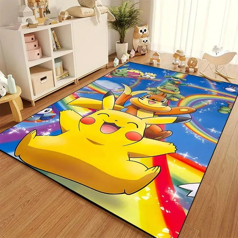 Navak Carpet Daily Picks New Cartoon Pokemon Pikachu Rug Living Room Bedroom Carpet Bedside Bathroom Floor Mat Area Rug Kid's Room Home Decor