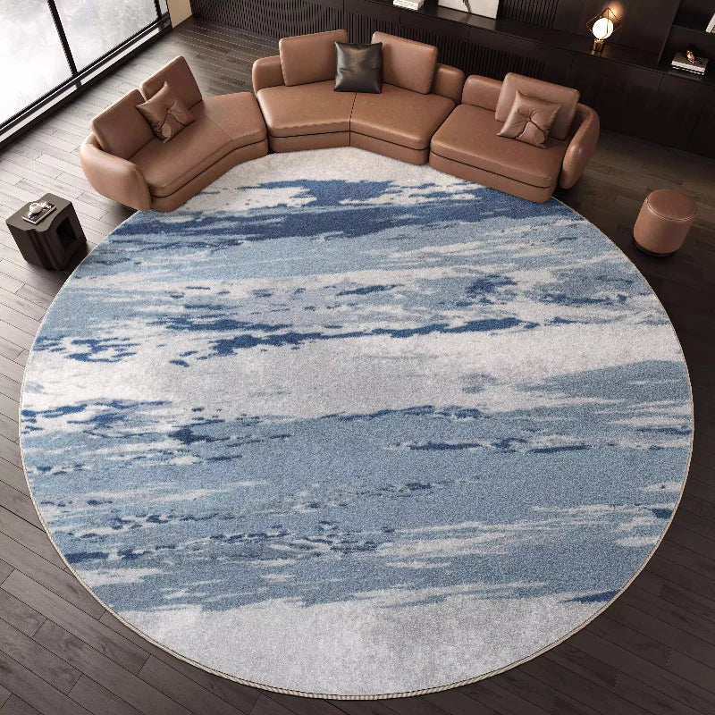 Navak Carpet Nordic Style Living Room Decoration Round Carpet Light Luxury Rugs for Bedroom Thicken Plush Floor Mat Fluffy Soft Cloakroom Rug