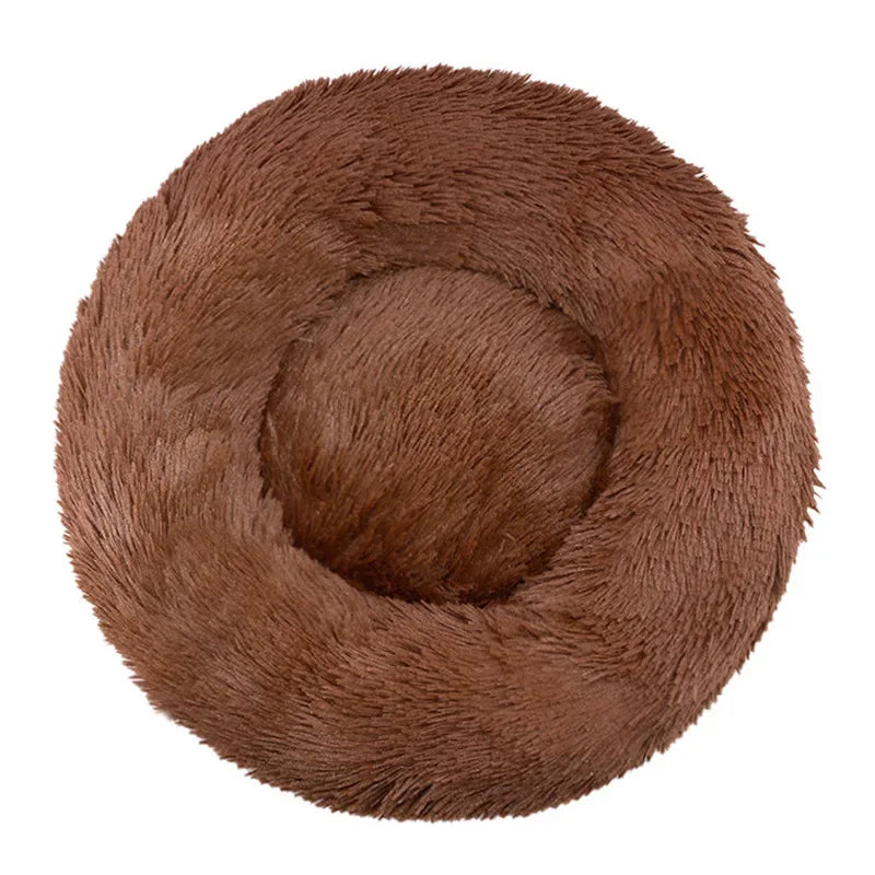 Navak Carpet 40–90 cm, rundes Haustierbett für große Hunde, superweiches Katzenbett, langes Plüsch-Hundehaus für mittelgroße Hunde, warmes Winterschlafbett