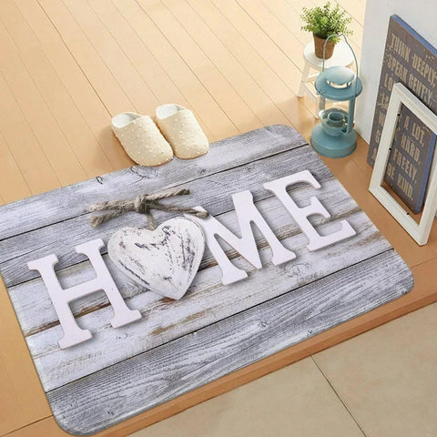 Navak Carpet 1 Stück Fußmatte mit Holzkisten-Fallendruck, saugfähig, waschbar, Heimdekor, Teppich, schmutzabweisend, für Wohnzimmer, Schlafzimmer, Badezimmer, Küche