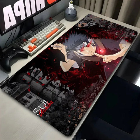 Navak Teppich Laptop Büro Großes Mauspad Anime Shisui U-Uchiha N-Narutos Mauspad Tastatur Gaming Rutschfeste Schreibtischunterlage PC Zubehör Teppich