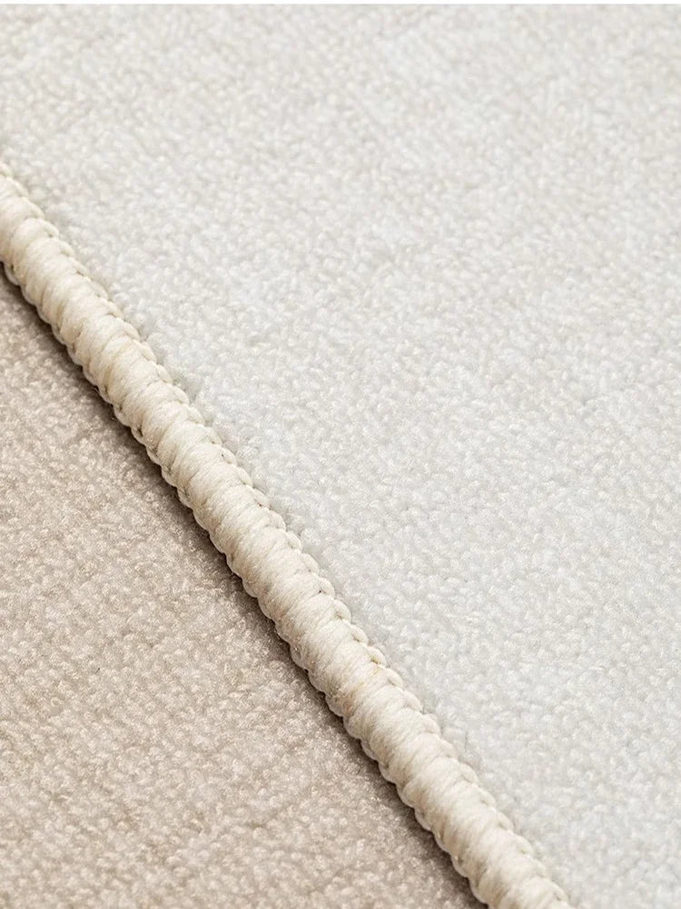 Navak Teppich Wohnzimmerteppich Rund Einfach Leicht Luxus Schlafzimmer Teppiche Schwarzer Ring Geometrischer Teppich Schmutzabweisend Drehstuhl Teppiche Alfombra