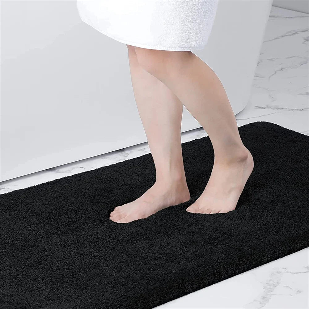 Navak Carpet Olanly Shaggy-Badematte, Mikrofaser, super saugfähig, Badezimmer-Duschvorleger, rutschfest, weiche Duschmatten, Bodenplüschteppich, Fußwaschmatte