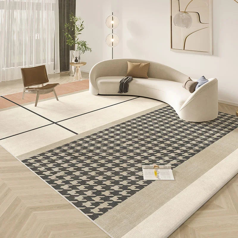 Navak Teppich, Wohnzimmerdekoration im Wabi-Sabi-Stil, Plüschteppich, leichte Luxusteppiche für Schlafzimmer, flauschig, weich, dick, waschbare Bodenmatte